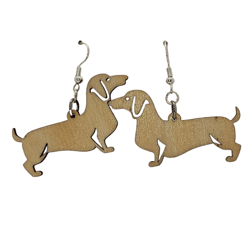 Weiner Dog Shaped Earring