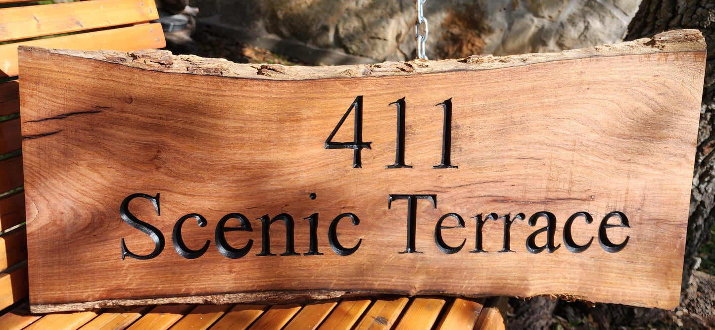 Custom Wood address sign