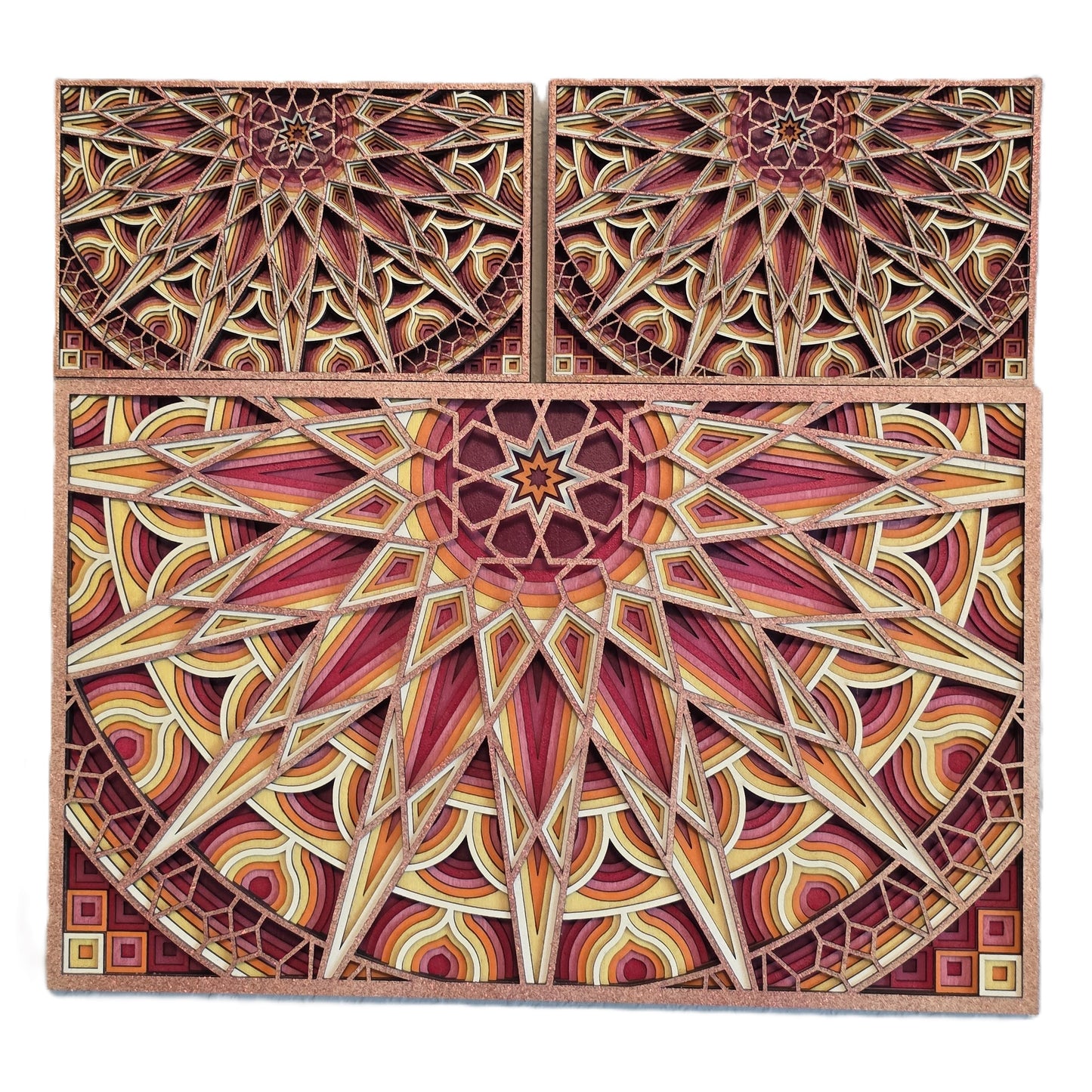 Celestial Bloom Mandala - Set of three