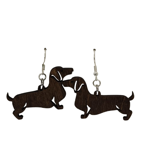 Weiner Dog Shaped Earring