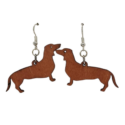 Weiner Dog Shaped Earring