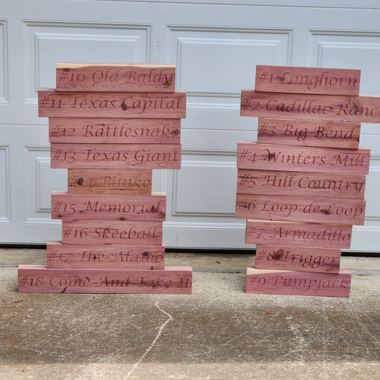 Mini Golf Lane Signs